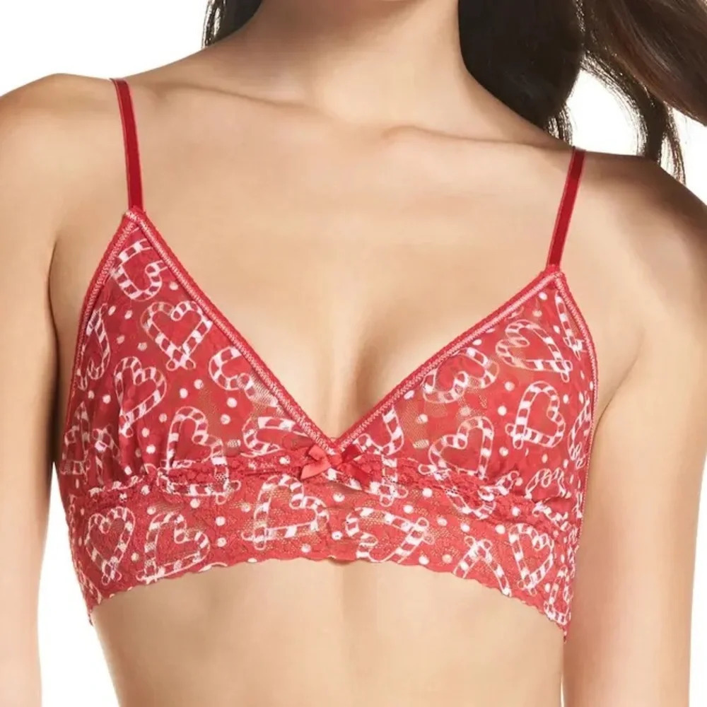 HANKY PANKY I Heart Peppermint Bralette, NWT, M
